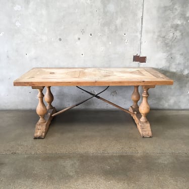 Rustic Trestle Dining Table