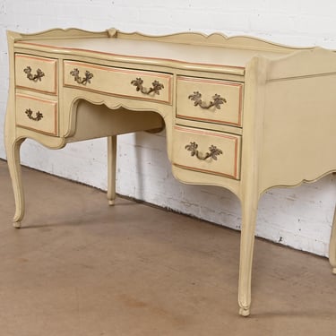 French Provincial Louis XV Painted Desk Attributed to John Widdicomb, Circa 1960s