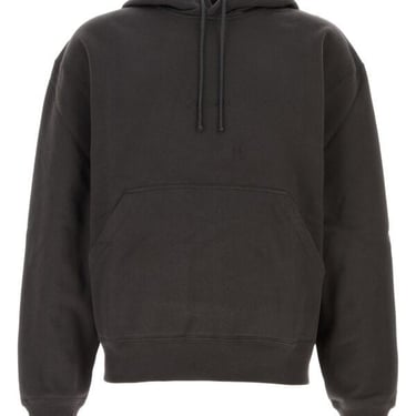 Saint Laurent Men Charcoal Cotton Sweatshirt