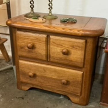 Wooden 3-Drawer Side Table