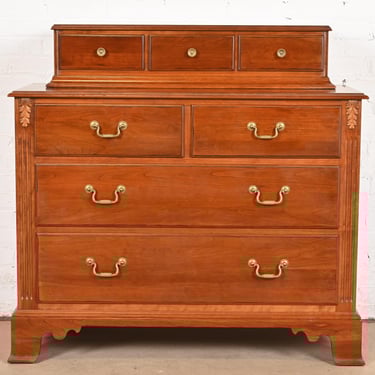 Ethan Allen Georgian Solid Cherry Wood Dresser or Chest of Drawers
