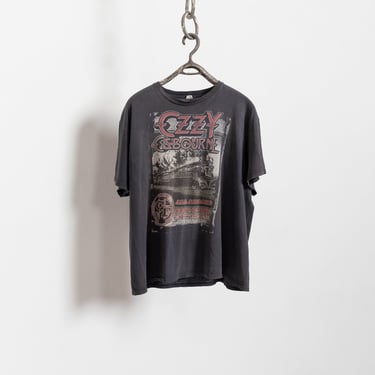 OVERSIZE OZZY OZBOURNE Repro Y2K Rock Tee Faded Bleached Vintage / Xl 