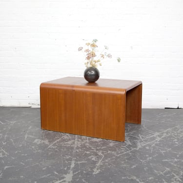 Vintage MCM Scandinavian teak wood small U shape coffee / side table | Free delivery only in NYC and Hudson Valley areas 