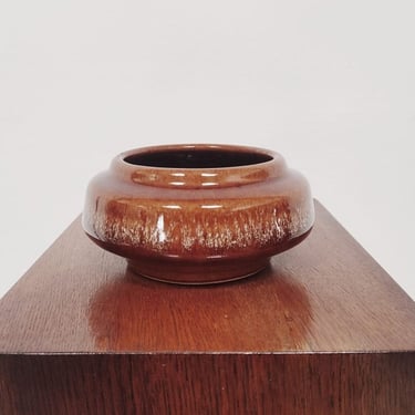 Small Ceramic Vase / Bowl | Brown Vase | Pottery | Retro | Germany | 70s | 