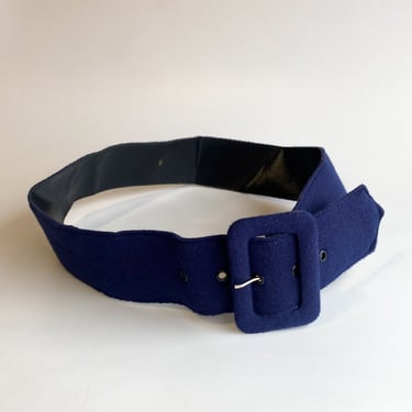 Navy Blue Covered Belt, sz. Small