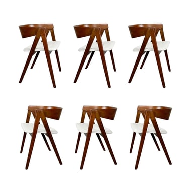 Set of 6 Allan Gould Compass Dining Chairs Vintage Mid Century Modern 1950s 