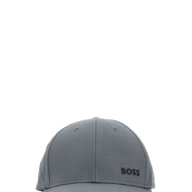 Boss Men Grey Cotton Baseball Cap