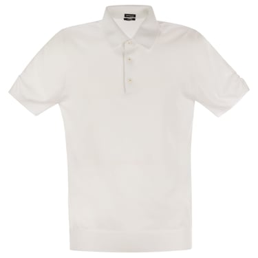 Kiton Men Short-Sleeved Cotton Polo Shirt