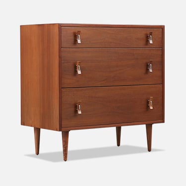 Stanley Young Walnut 3-Drawer Chest for Glenn of California