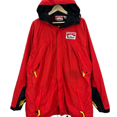Vintage 90's Marlboro Adventure Team Red Hooded Parka Jacket XL