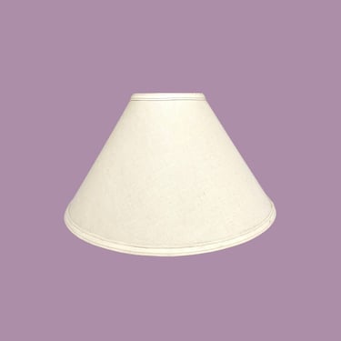 Vintage Lamp Shade Retro 1980s Coolie + Empire + Beige +Off White + Eggshell + Extra Wide + Mood Lighting + Home and Table Decor 