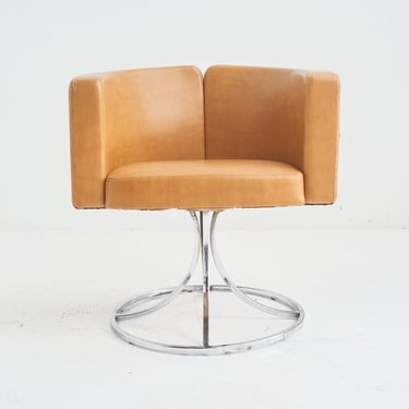 Leather & Chrome Swivel Chair by Daystrom, 1970s 
