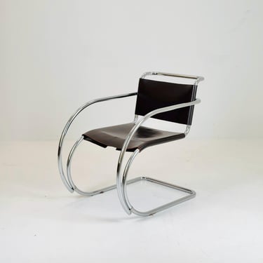 Mid century Bauhaus MR20 armchair by Mies van der Rohe for Knoll USA 1980s 