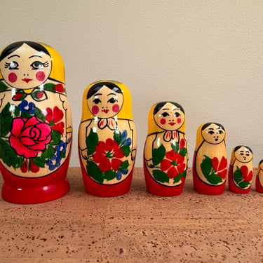 Russian Semenov Matryoshka Doll Set | 6 Dolls | Nesting Dolls | Russia 