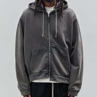 Camiel Fortgens Zip Hoodie, Black Old Dyed