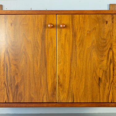 Danish Modern Walnut & Teak Floating Cabinet - (D1342) 