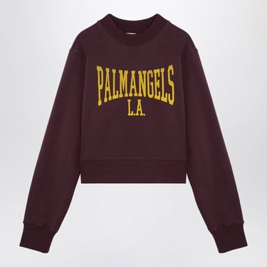 Palm Angels College Sweatshirt Plum/Yellow Women