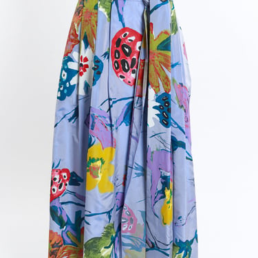Floral Paint Print Skirt
