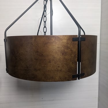Possini Euro Julian Rustic Bronze Drum Chandelier 22 x 22 x 20