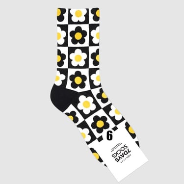 Flower Check Socks