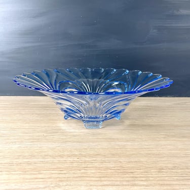 Cambridge Glass Caprice Moonlight blue belled bowl - 1940s vintage 