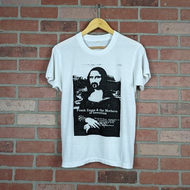 Vintage 80s Frank Zappa and the Mothers of Invention ORIGINAL Mona Lisa Parody Tee - Small / Medium 