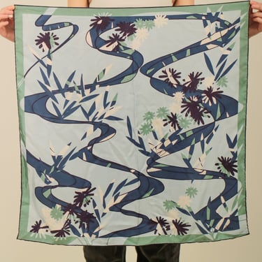 1960s richard allen novelty water floral scarf