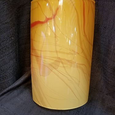 Curved art glass shade