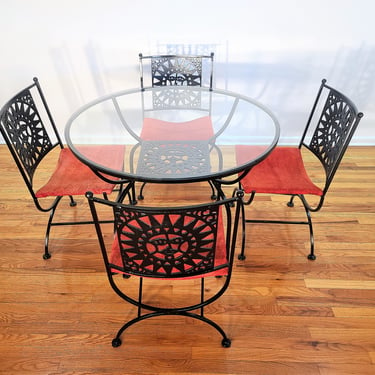 Mid Century Arthur Umanoff for Shaver Howard Mayan Sunburst Patio Set 