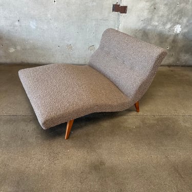 Mid Century Wave Chaise Lounge New Upholstery