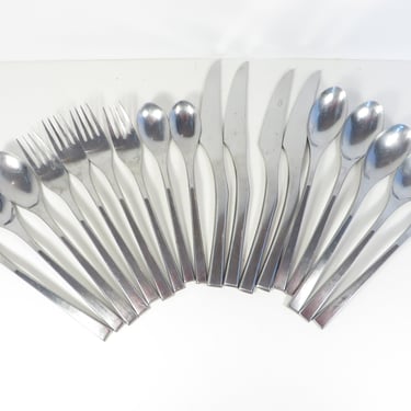Vintage National Stainless Leonora Pattern - 18 Pieces Leonora National Stainless Replacements 