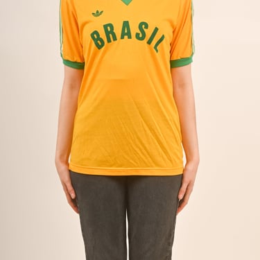 1990s Brazil Yellow and Green Soccer Football Shirt