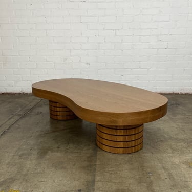 Handcrafted ribbed free form coffee table - sold seperately 