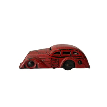 1930's Marx Tricky Fire Chief Metal Car 