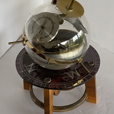 Mid-Century "Sputnik" Table Space Age Barometer Thermometer Weather ...