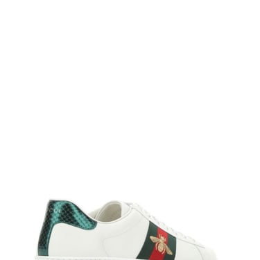 Gucci Man White Leather Ace Sneakers