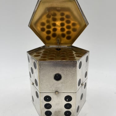 Dunhill Chrome Dice and Playing Cards Cigarette Dispensers 