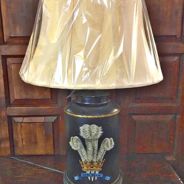 Antique English Tea Cannister Lamp | "Prince of Wales"