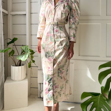 80s Karen Alexander Floral Dress | S