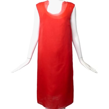 MAISON MARGIELA- NWT Red Organza Midi Dress, Size 6