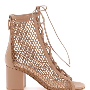 Gianvito Rossi Open-Toe Mesh Ankle Boots With Women