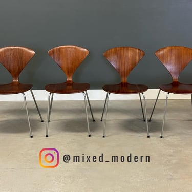 Norman Cherner Plycraft Dining Chairs - Set of 4 