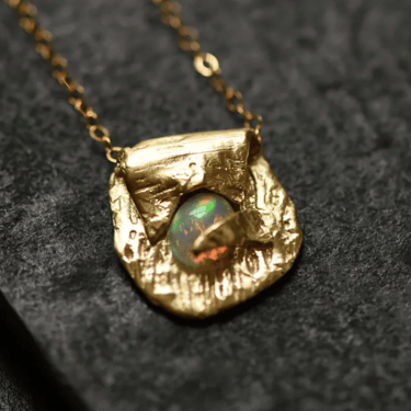 Brass Opal Necklace