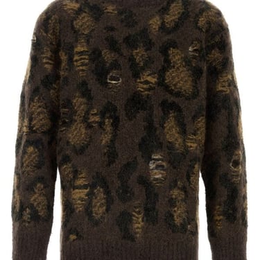 Junya Watanabe Men Embroidered Wool Blend Sweater