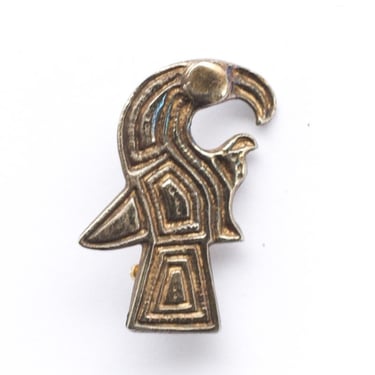 Vintage Abstract Stylized Bird Brooch 