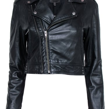 Joie - Black Leather Moto Jacket Sz M