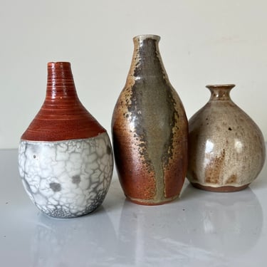 Vintage Studio Pottery Vases Set of -3 