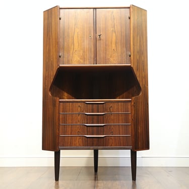 Danish Modern Rosewood Corner Cabinet
