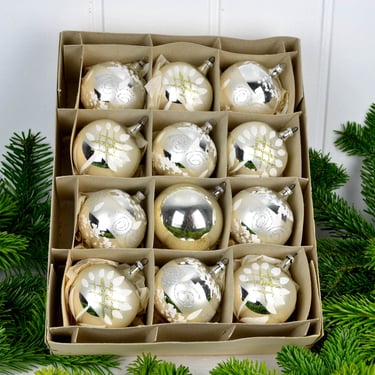 Christmas tree decorations 12 balls Lauscha balls Christmas tree balls Christmas tree Christmas balls Christmas tree shabby silver Xmas 