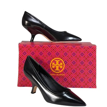 Tory Burch - Black Leather 65MM Angle Pump Sz 8.5